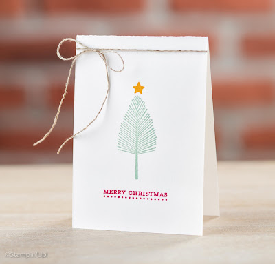 Photo of a Totally Trees card sample by Stampin' Up! on page 48 in the 2016 Holiday catalog