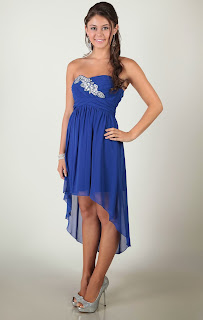 Strapless Dress with Ruched Bodice and Stone Leaf Applique