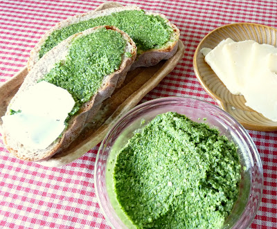 Arugula Pesto as a spread for bread