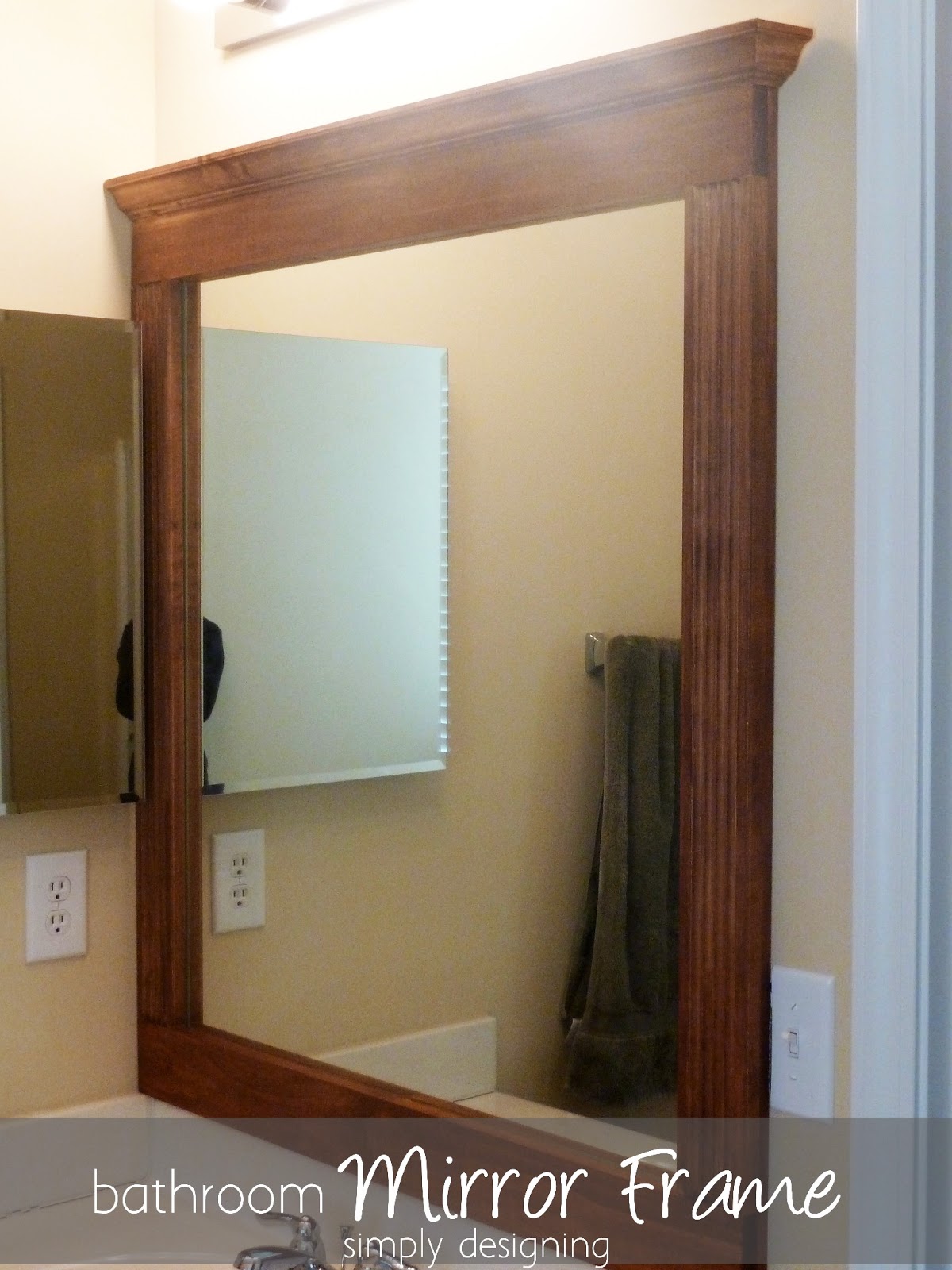 Bathroom Mirror ReVamp {Part 2}