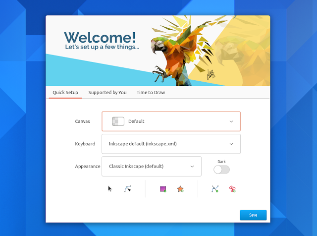 inkscape 1.1 welcome screen