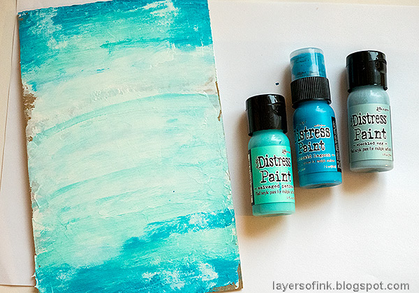 Layers of ink - Winter Wonderland Mixed Media Tutorial by Anna-Karin Evaldsson. Paint with Distress Paint.