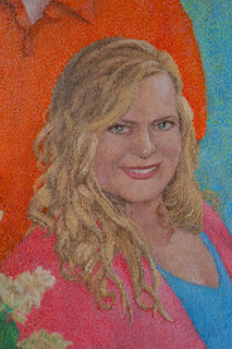 Wedding portrait painting Detail Danielle, the bride