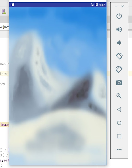 Android Studio エミュレーターで背景画像を表示