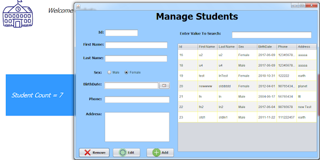  Student Information System In Java Using NetBeans  Java Student Information System Source Code