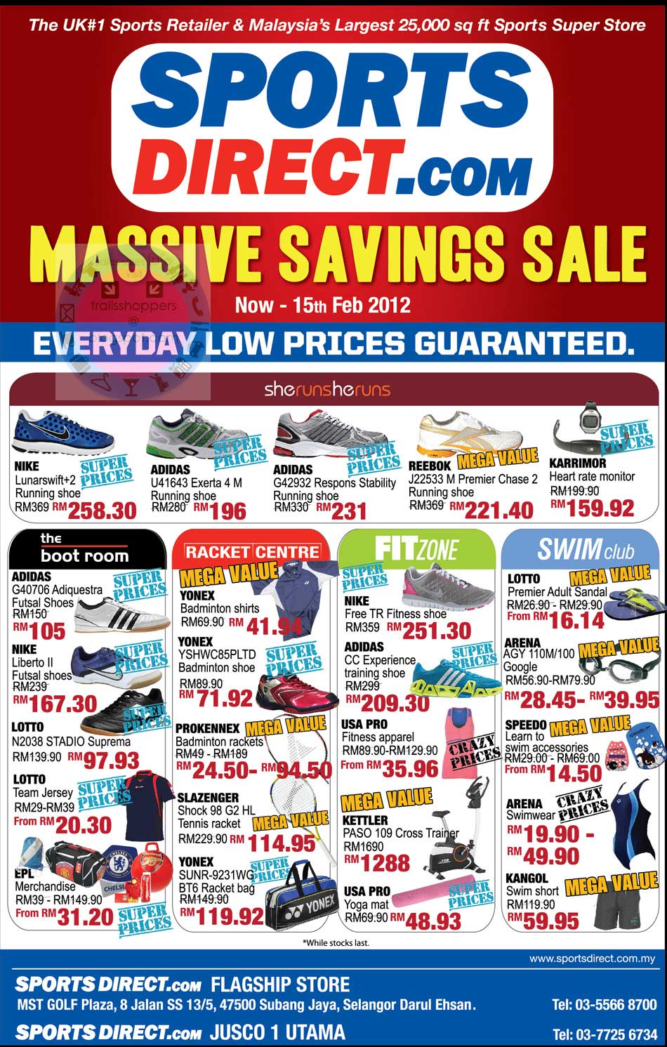  Sports  Direct  Massive saving Sale  Till 15 FEB 2012 