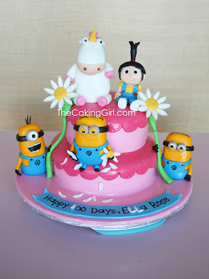 despicable me minions and agnes cake