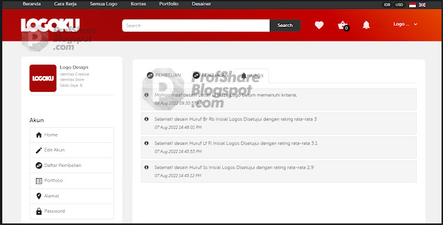 Notifikasi - Upload Produk Logoku dot com