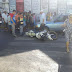 Colisão carro e moto é registrado no centro de Cajazeiras 