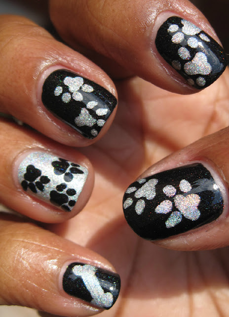 Karine’s Vernis Club: Paws and bones nail art (pics heavy)