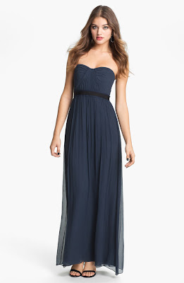 Strapless Chiffon Long Dress