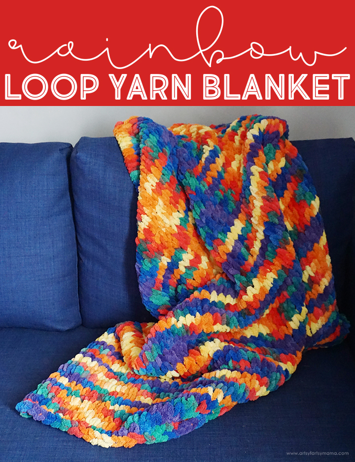 Rainbow Loop Yarn Blanket