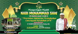 Desain Backdrop Maulid Nabi 1445 H PSD