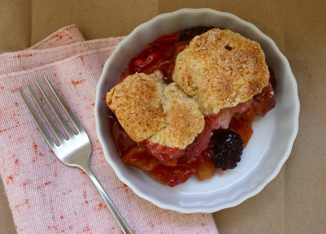 Peach-Blackberry Cobbler