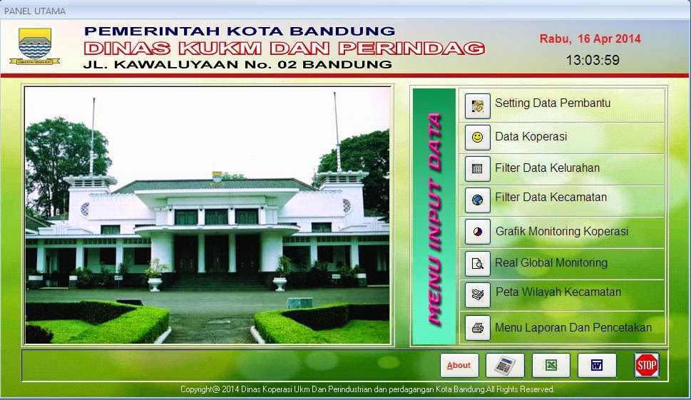 SOFTWA DATABASE DIREKTORI KOPERASI ~ DEKOPINDA KOTA BANDUNG