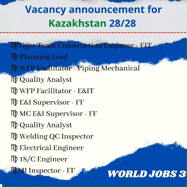Vacancy announcement for Kazakhstan 28/28