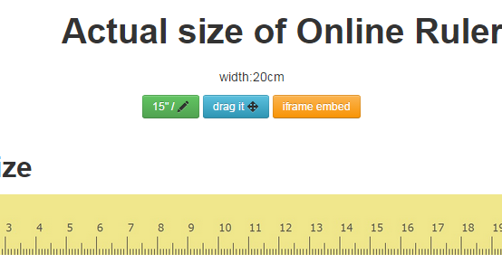 online ruler actual sizeinch cm and draggable free