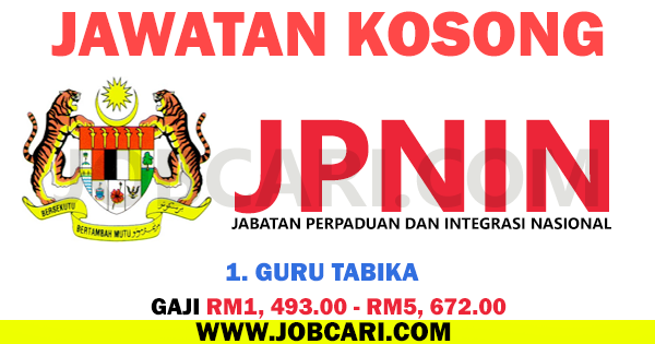 JAWATAN KOSONG GURU TABIKA TADIKA JPNIN SELANGOR