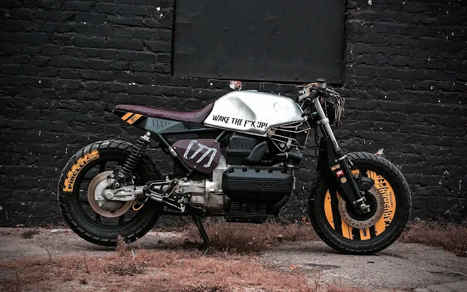 Cyberpunk BMW K100 Cafe Racer by Cardsharper Customs