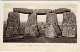 Vintage postcard of the Outer Circle, Stonehenge 