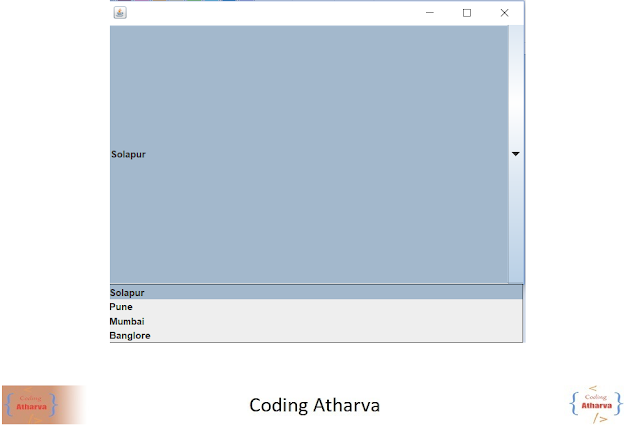 Different State using JComboBox