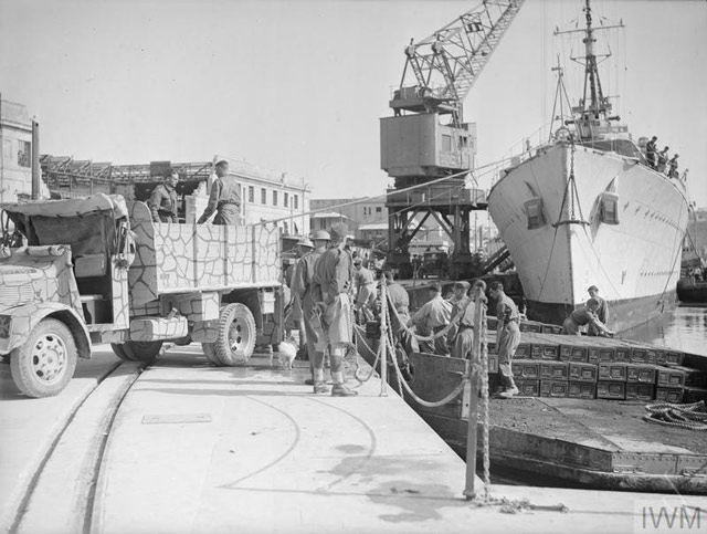 HMS Welshman unloading at Malta, 10 May 1942 worldwartwo.filminspector.com