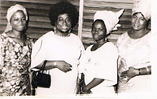 Picture of a young baba sala Moses Olaiya dressed as a woman