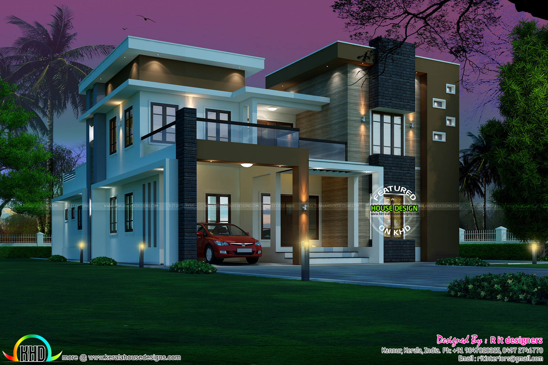 iContemporaryi 5 bedroom 3727 sq ft Kerala ihomei idesigni and 