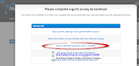Click on survey stating'Enjoy superfast speed of upto 7.2 MBPs!'