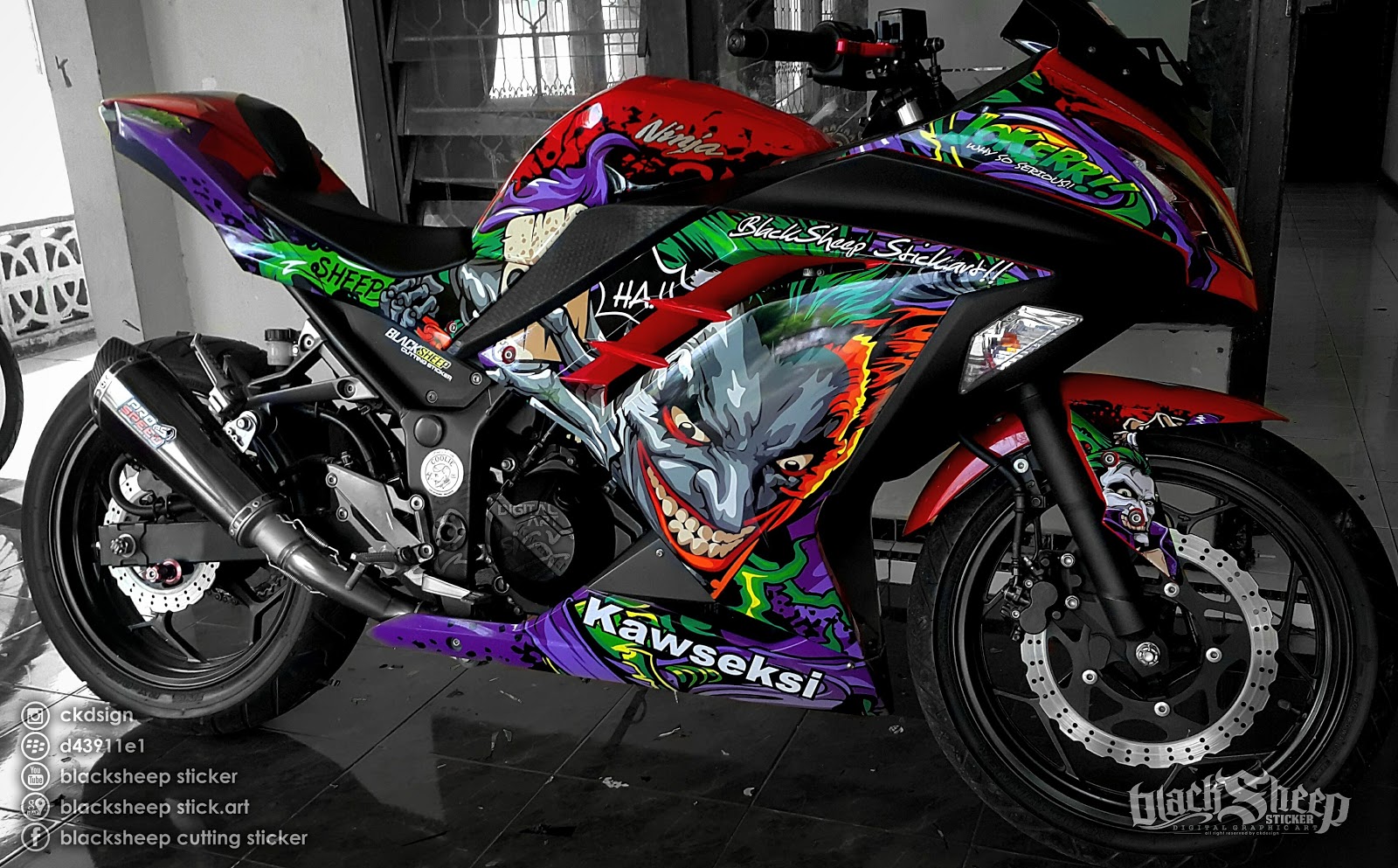 Kawasaki Ninja Joker cutting sticker BlackSheep sticker