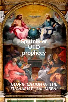 Glorification of the Eucharist - Salimbeni UFO in ancient times painting.