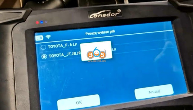 برنامه Lonsdor K518 Lexus NX300H 2019 همه کلیدها توسط OBD 5 گم شدند