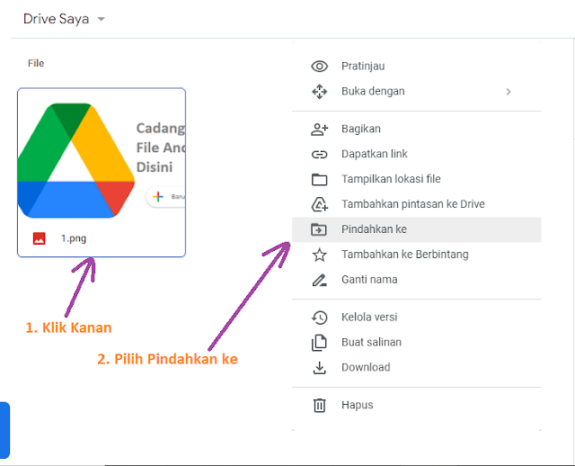 Mencadangkan File ke Google Drive