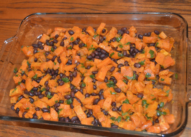 sweet potato, black beans, lime, cilantro, recipe