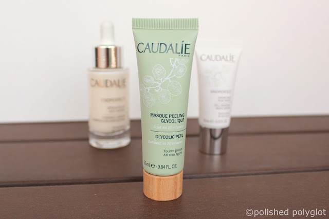 brightening anti dark-spot skincare routine: Caudalie Glycolic Peel mask