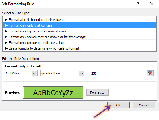 Cara Conditional Formating