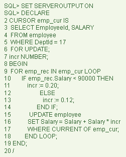 PLSQL Cursor FOR LOOP Statement By Practical