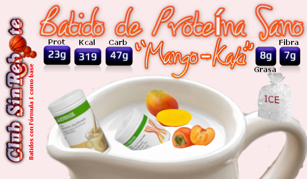 imagen de portada en mi Blog - Recetario de Batidos Herbalife con los Ingredientes del Batido de Proteína Sano Mango – Kaki