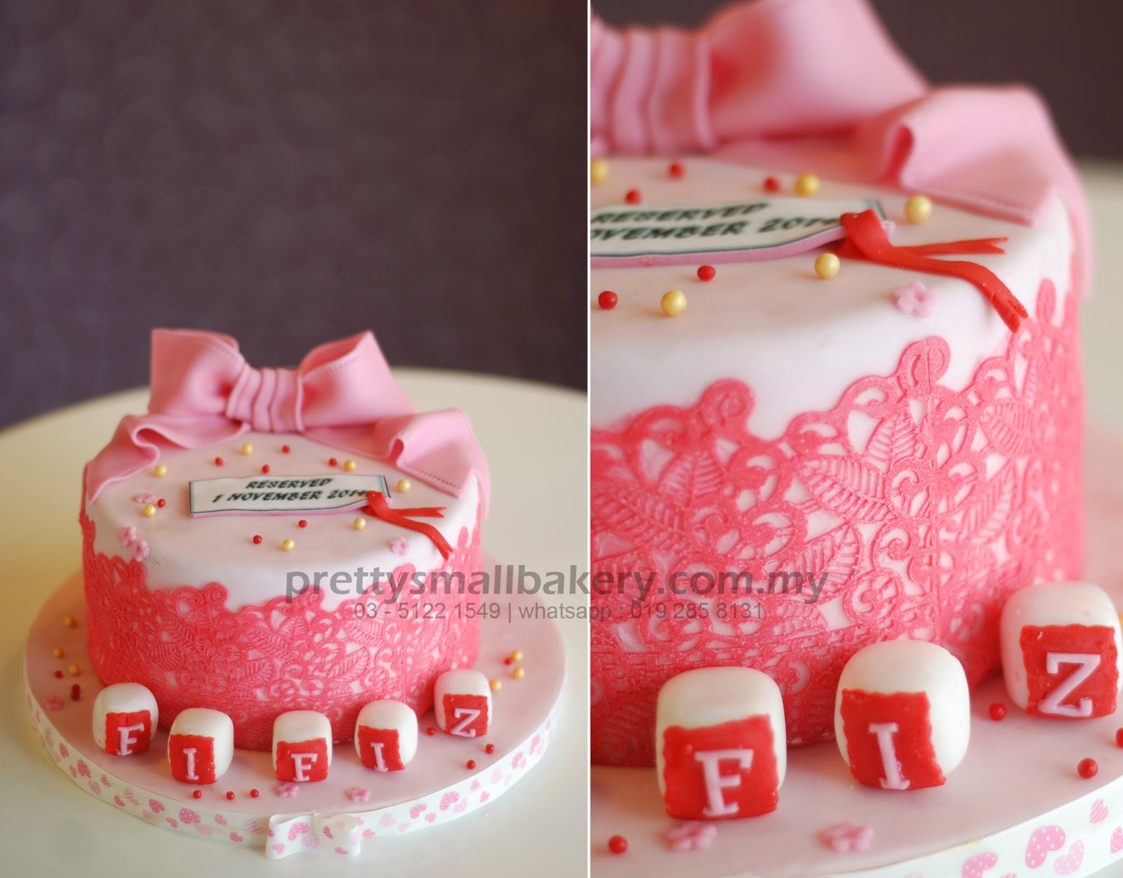 KEK HANTARAN MENGGUNAKAN LACE - Prettysmallbakery