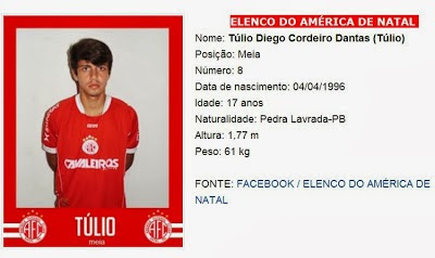 Pedra Lavrada-PB: Filho de ex-jogador Tabaitan participa da Copa SP de Juniores 2014