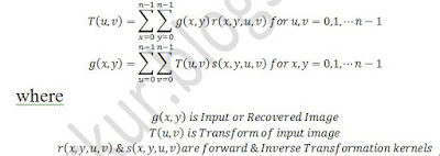 2D Walsh Hadamard Transform Euqation