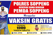 Polres Soppeng Bersama Pemda Soppeng Menggelar Vaksinasi Covid Gratis 