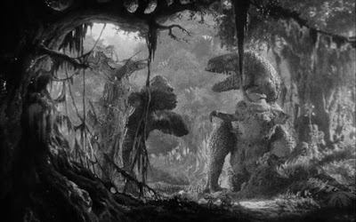 Image result for images of 1933 king kong fighting the tyrannosaurus