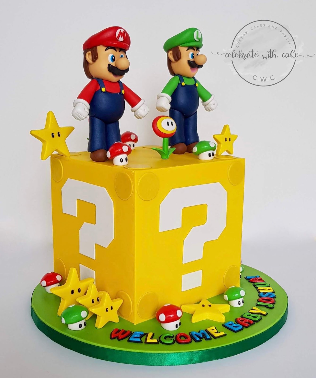 Celebrate With Cake Super Mario And Luigi Cake - paper mario mr w roblox