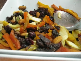 dried fruit mix in a white bowl