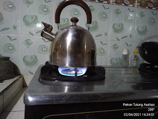 Api biru pada kompor gas mempercepat saat memasak
