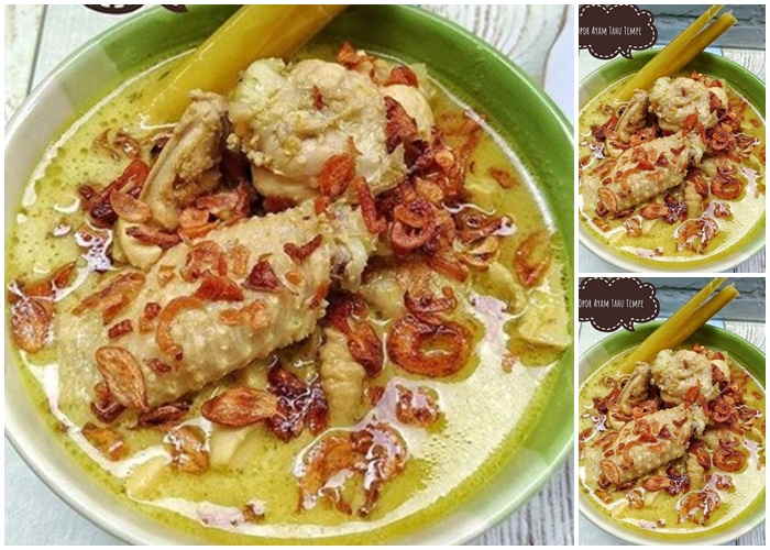 Resep Opor Ayam Tahu Tempe Enak, Gurih Legit dan Mudah Dibuat