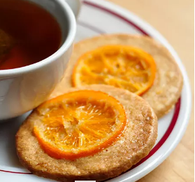 Five-Spice Cookies with Candied Oranges