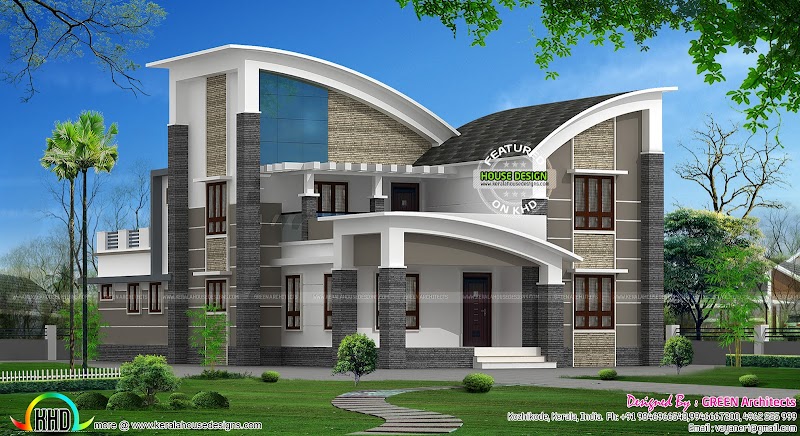 38+ Modern House Plans Curved Roof