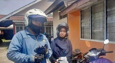 Kafilah Sulawesi Tengah Peserta MTQ Nasional Ke 28 Di Sumbar, Naik Sepeda Motor Ke Padang